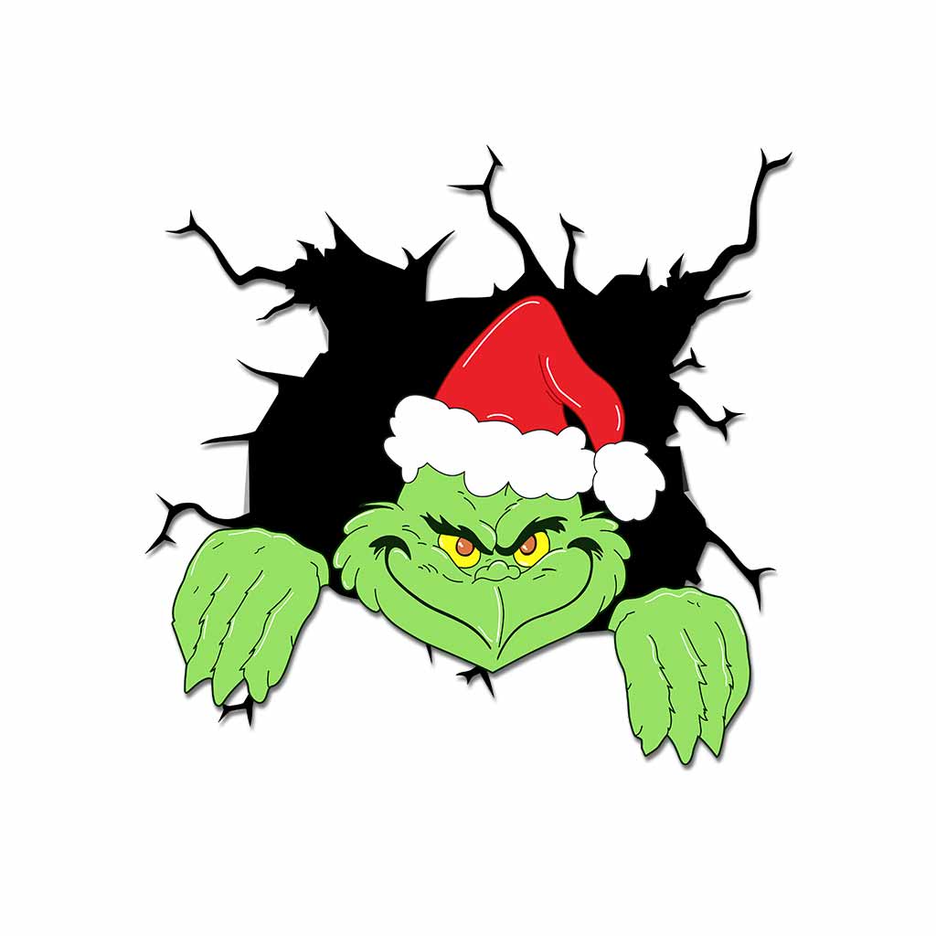 Décalcomanie de Noël « Je regarde » découpée à l'emporte-pièce