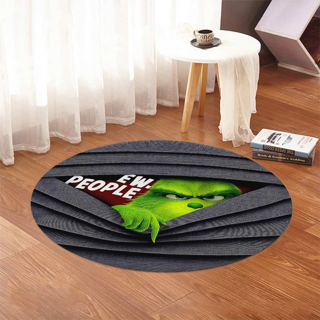 Ew People - Tapis rond de Noël personnalisé avec étole