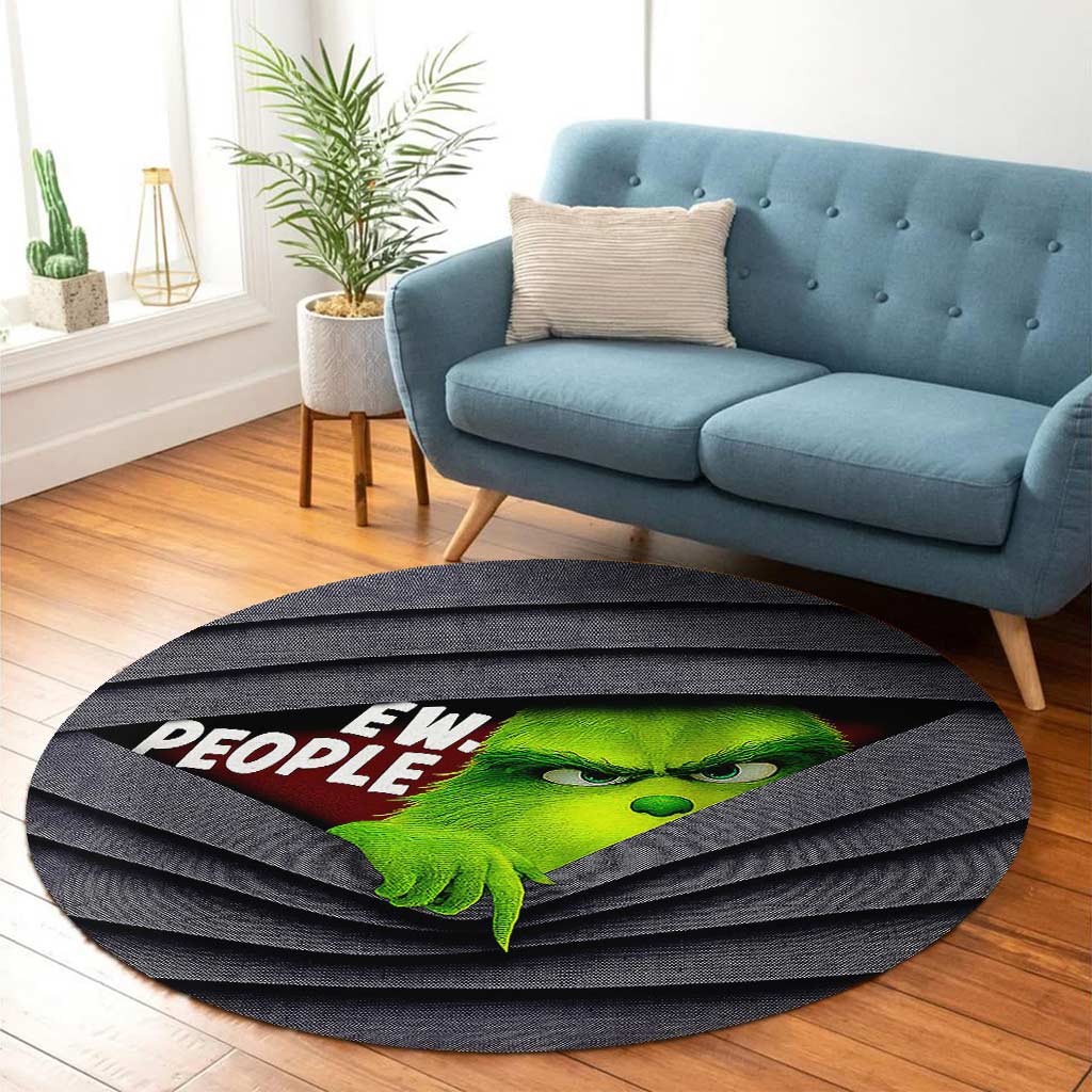 Ew People - Tapis rond de Noël personnalisé avec étole