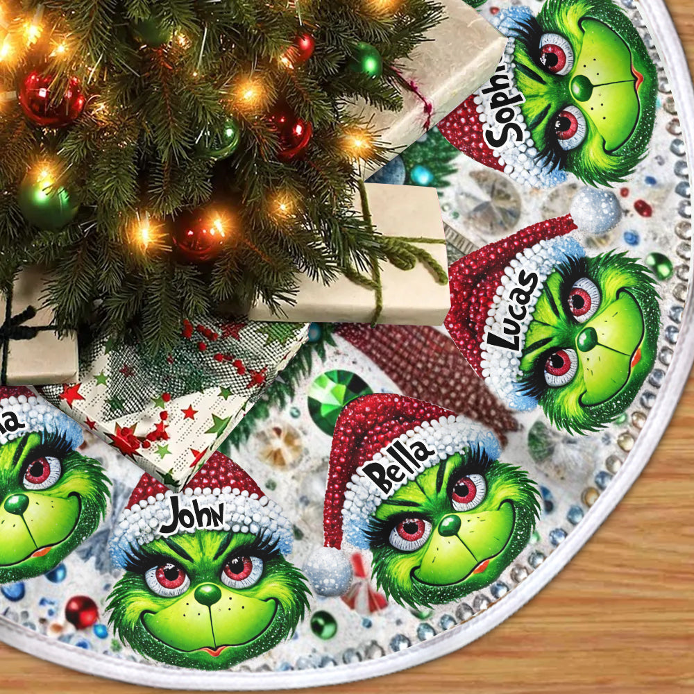 Merry Grinchmas - Personalized Stole Christmas Tree Skirt