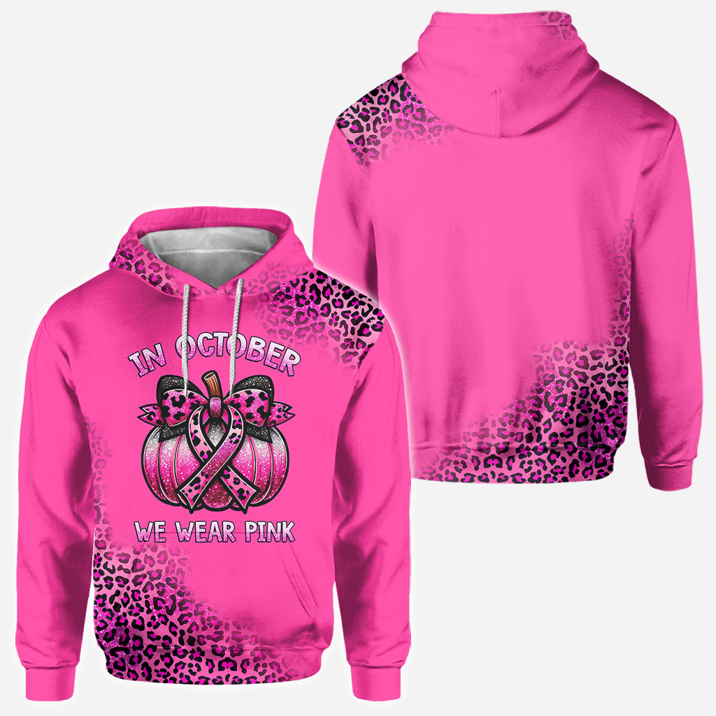 En octobre, on porte du rose - T-shirt intégral de sensibilisation au cancer du sein