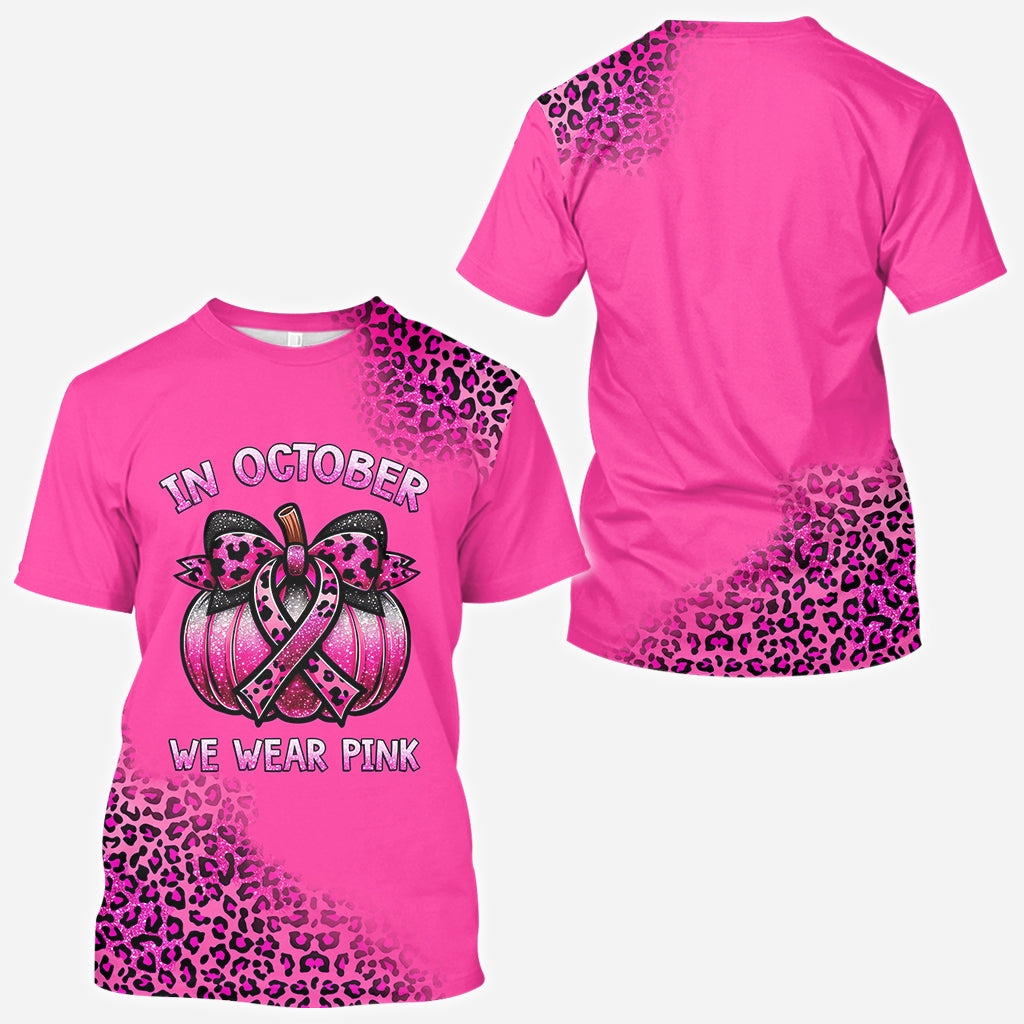 En octobre, on porte du rose - T-shirt intégral de sensibilisation au cancer du sein