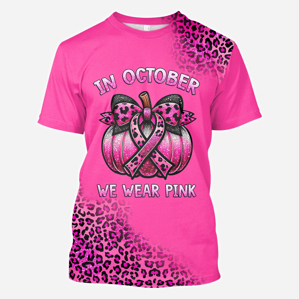 En octobre, on porte du rose - T-shirt intégral de sensibilisation au cancer du sein