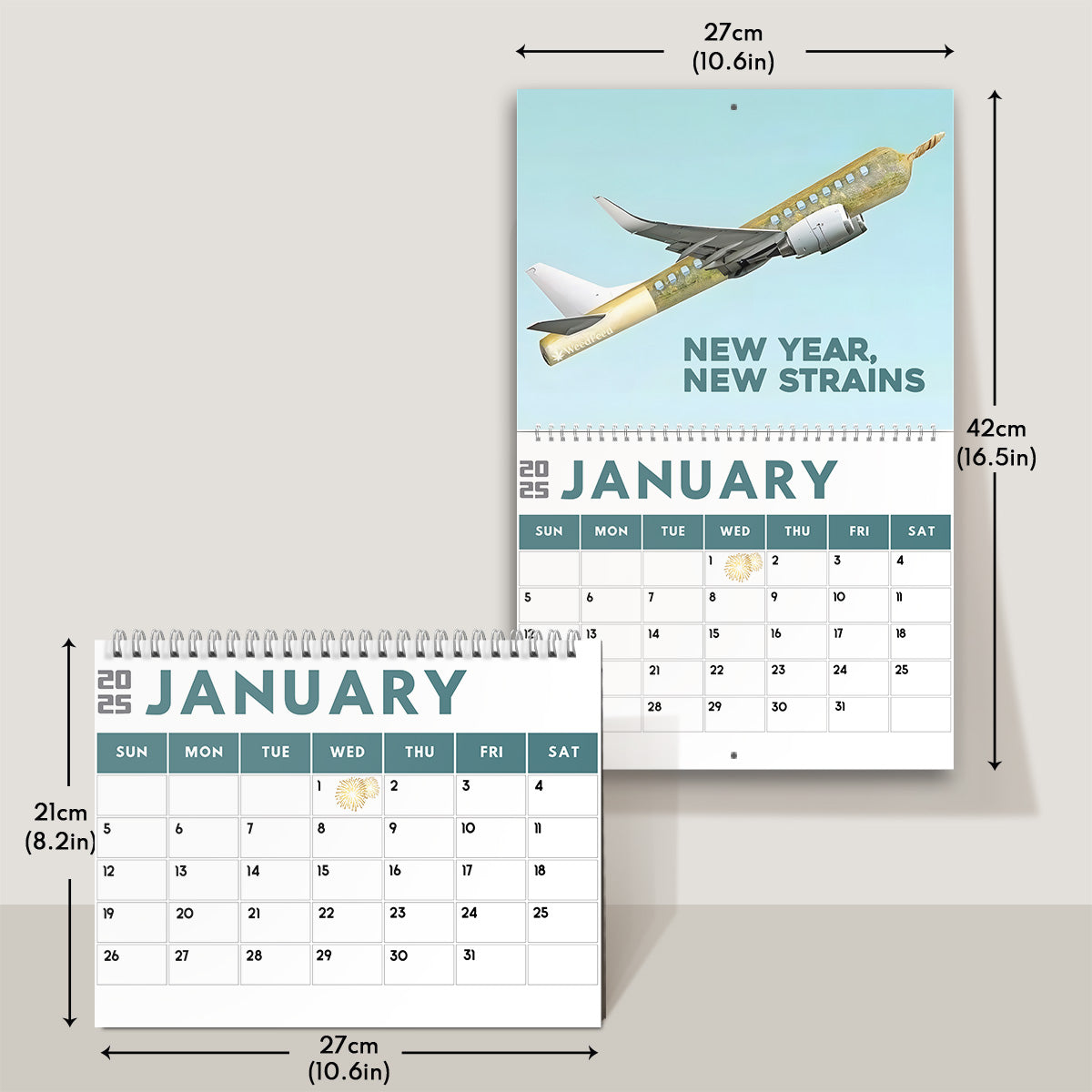 Rolling Dates - Personalized Weed Wall Calendar & Desk Calendar