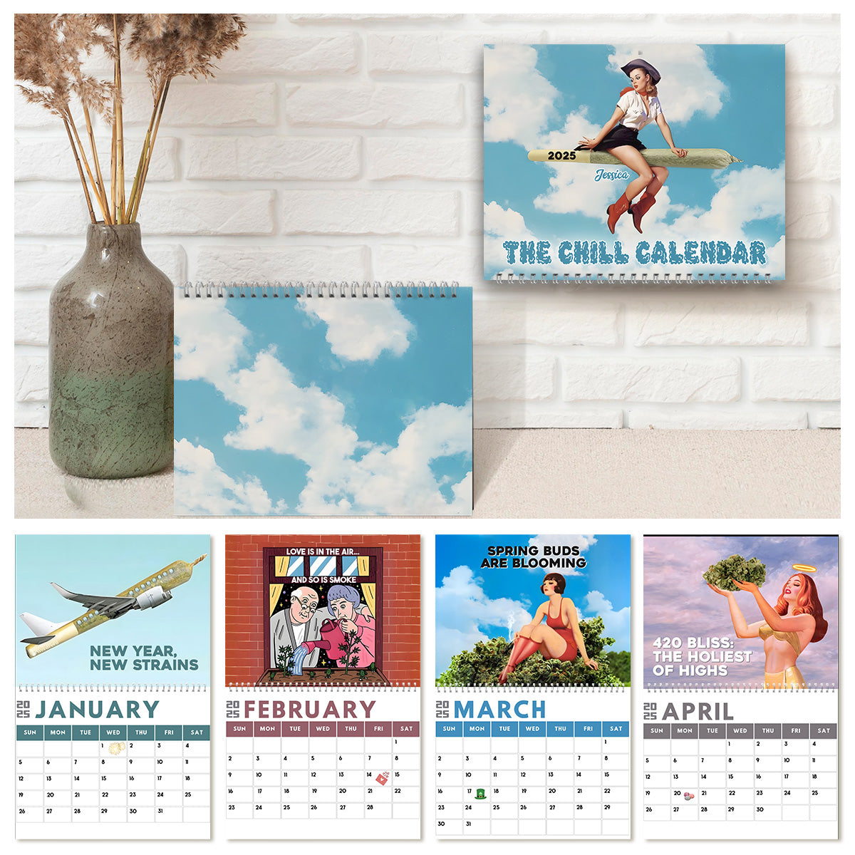 Rolling Dates - Personalized Weed Wall Calendar & Desk Calendar