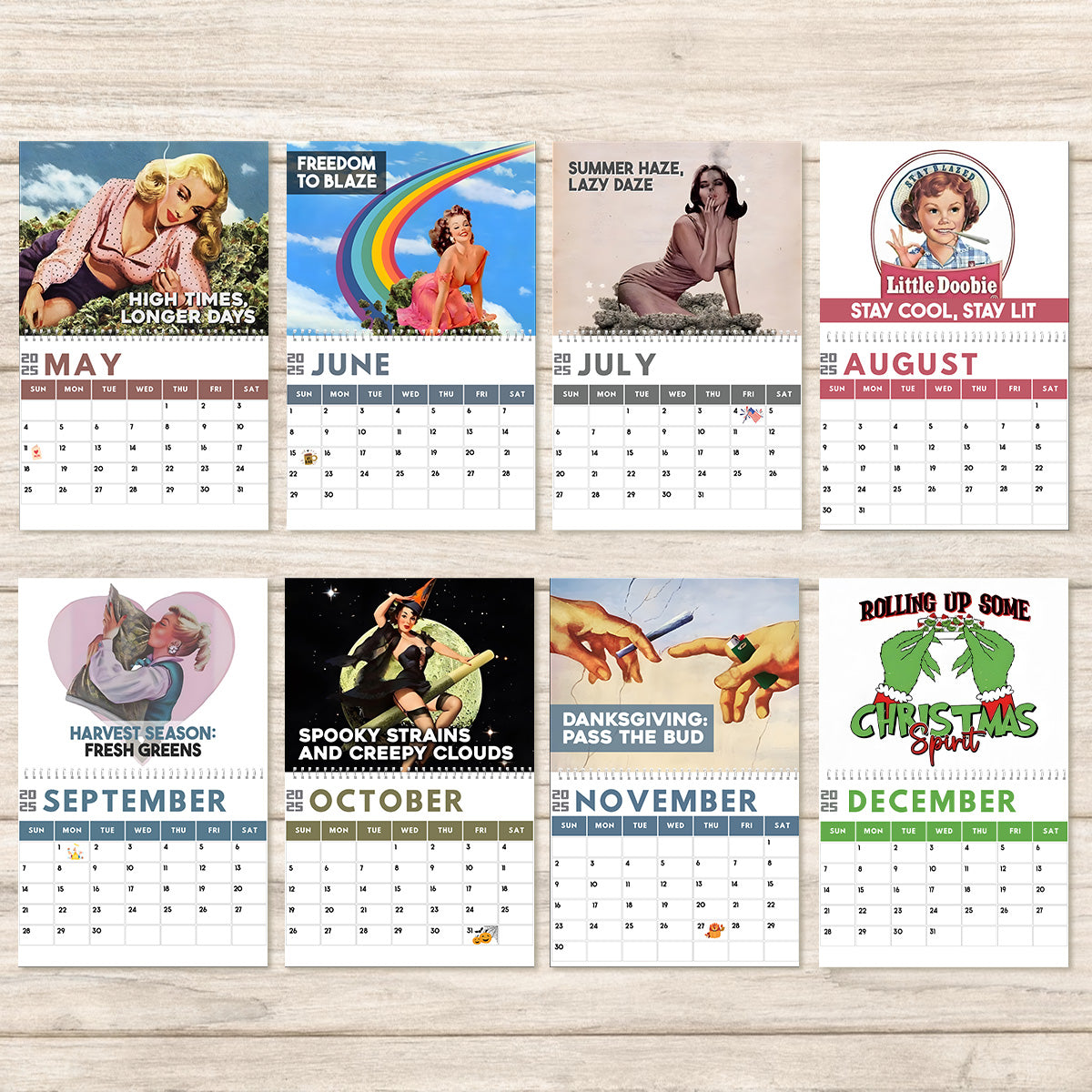 Rolling Dates - Personalized Weed Wall Calendar & Desk Calendar