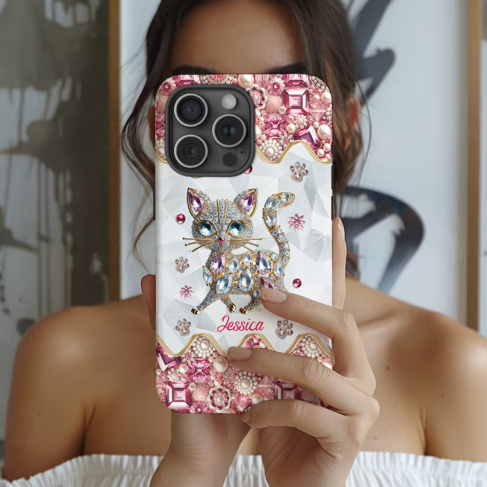 Coque de téléphone personnalisée avec motif chat pour une fille qui aime les chats
