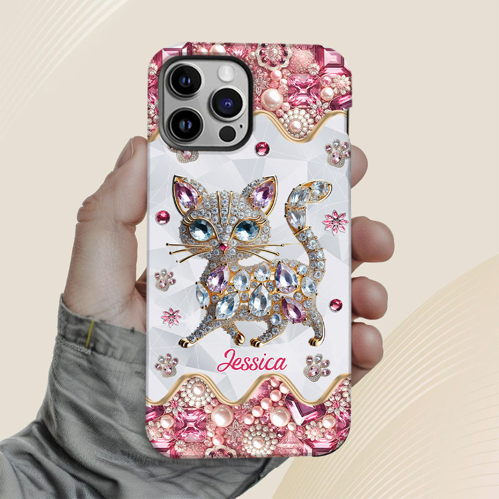 Coque de téléphone personnalisée avec motif chat pour une fille qui aime les chats