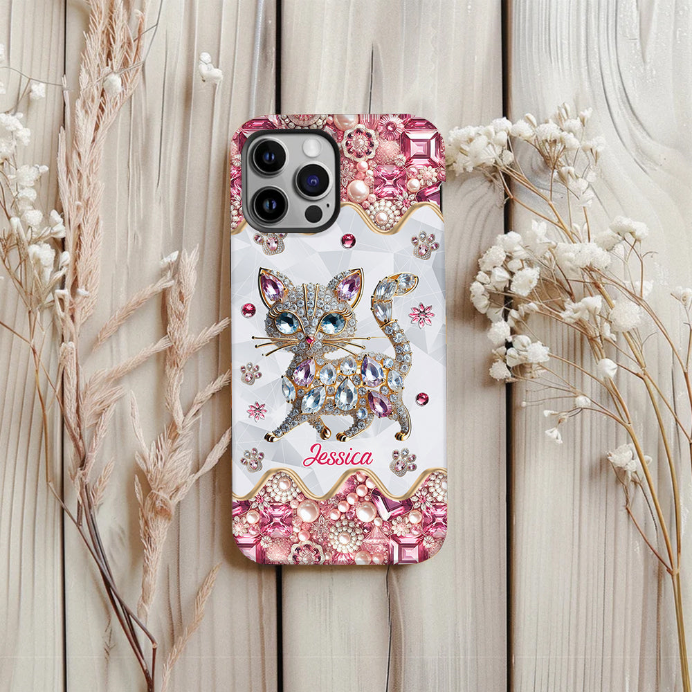Coque de téléphone personnalisée avec motif chat pour une fille qui aime les chats