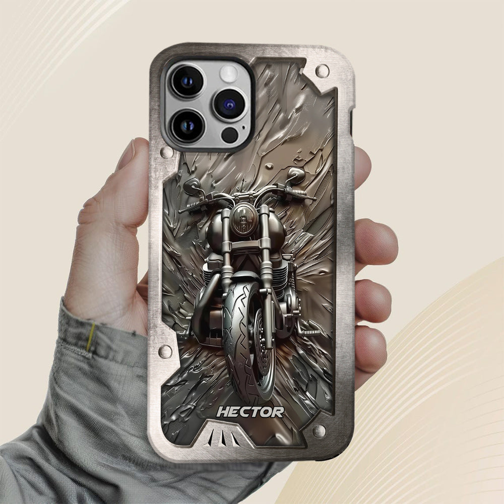 Coque de téléphone personnalisée avec motif motard vintage - Moto vintage
