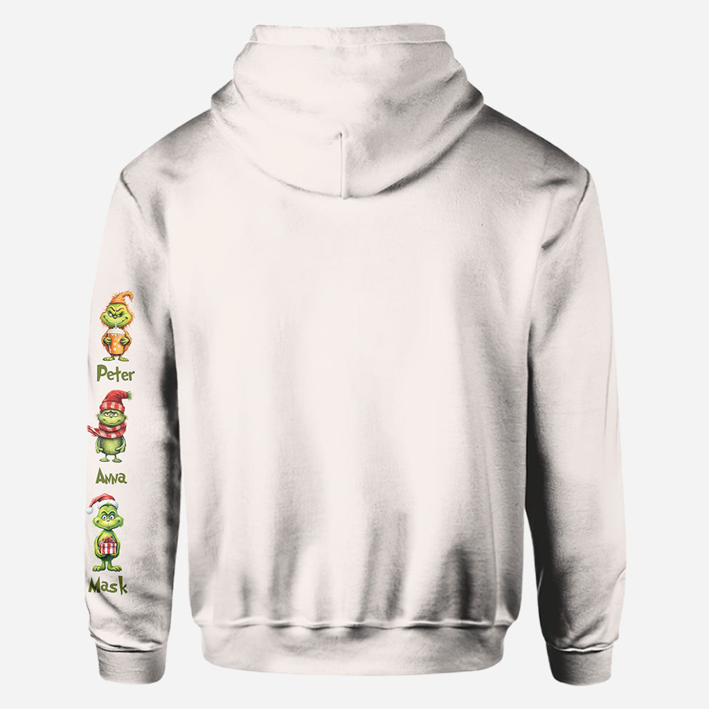 Maman Papa Vert Malice - Chemise personnalisée « Fou de Noël »