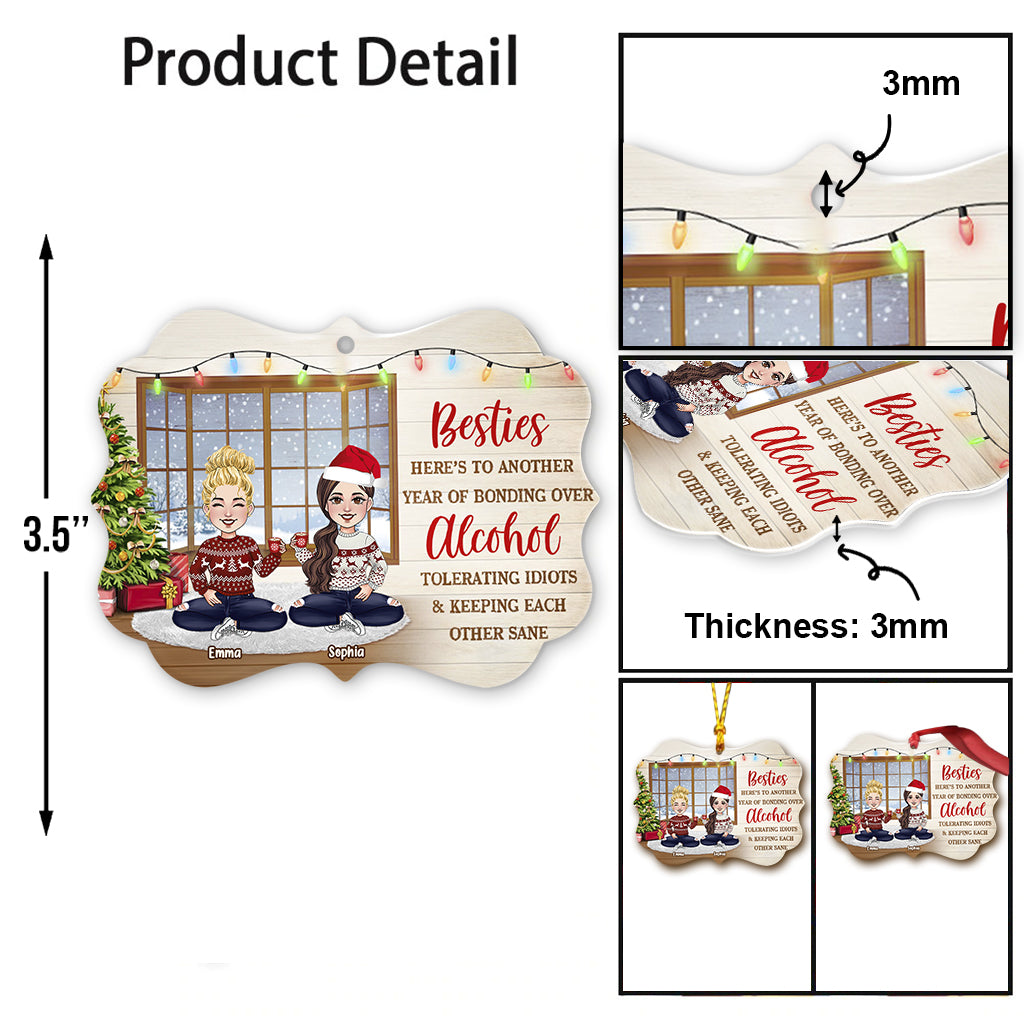 Beste Freundinnen, die sich gegenseitig den Verstand bewahren – Personalisierter Freundschaftsanhänger