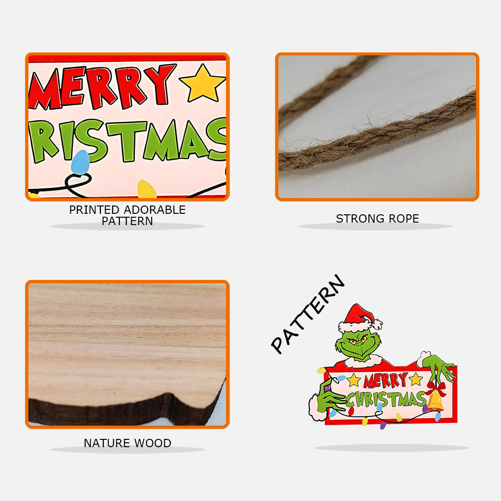 Merry Christmas - Stole Christmas Custom Shaped Wood Sign