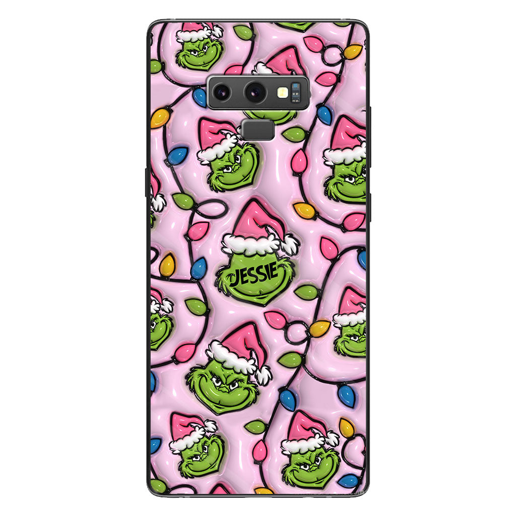Green & Pink - Personalized Stole Christmas Phone Case