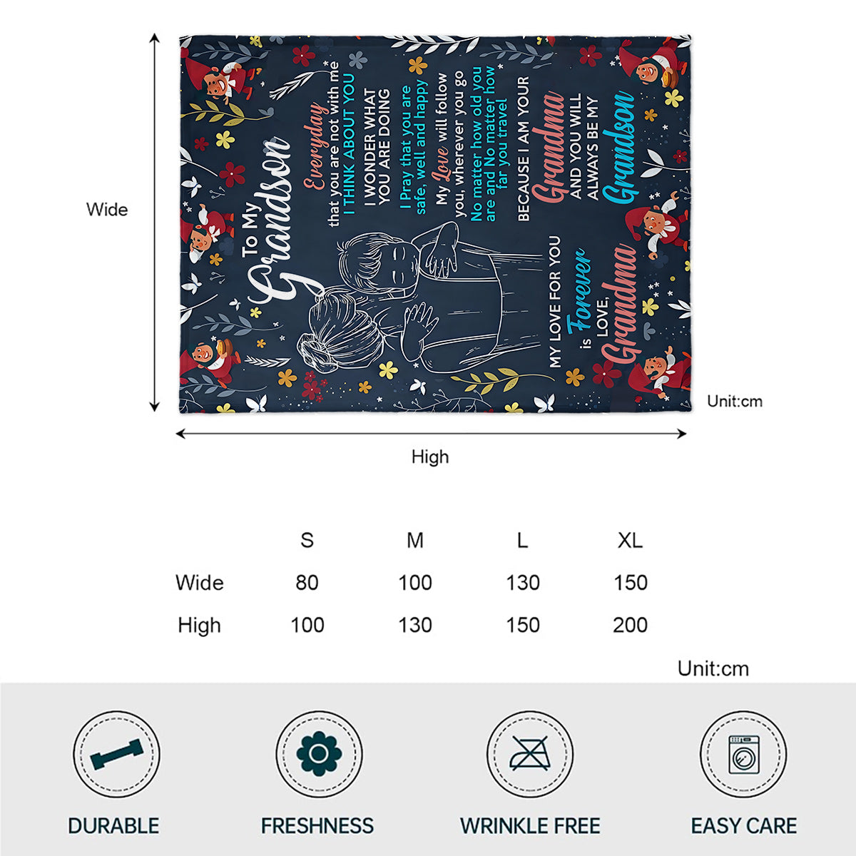 Tu seras toujours mon petit-fils - Couverture personnalisée pour grand-mère