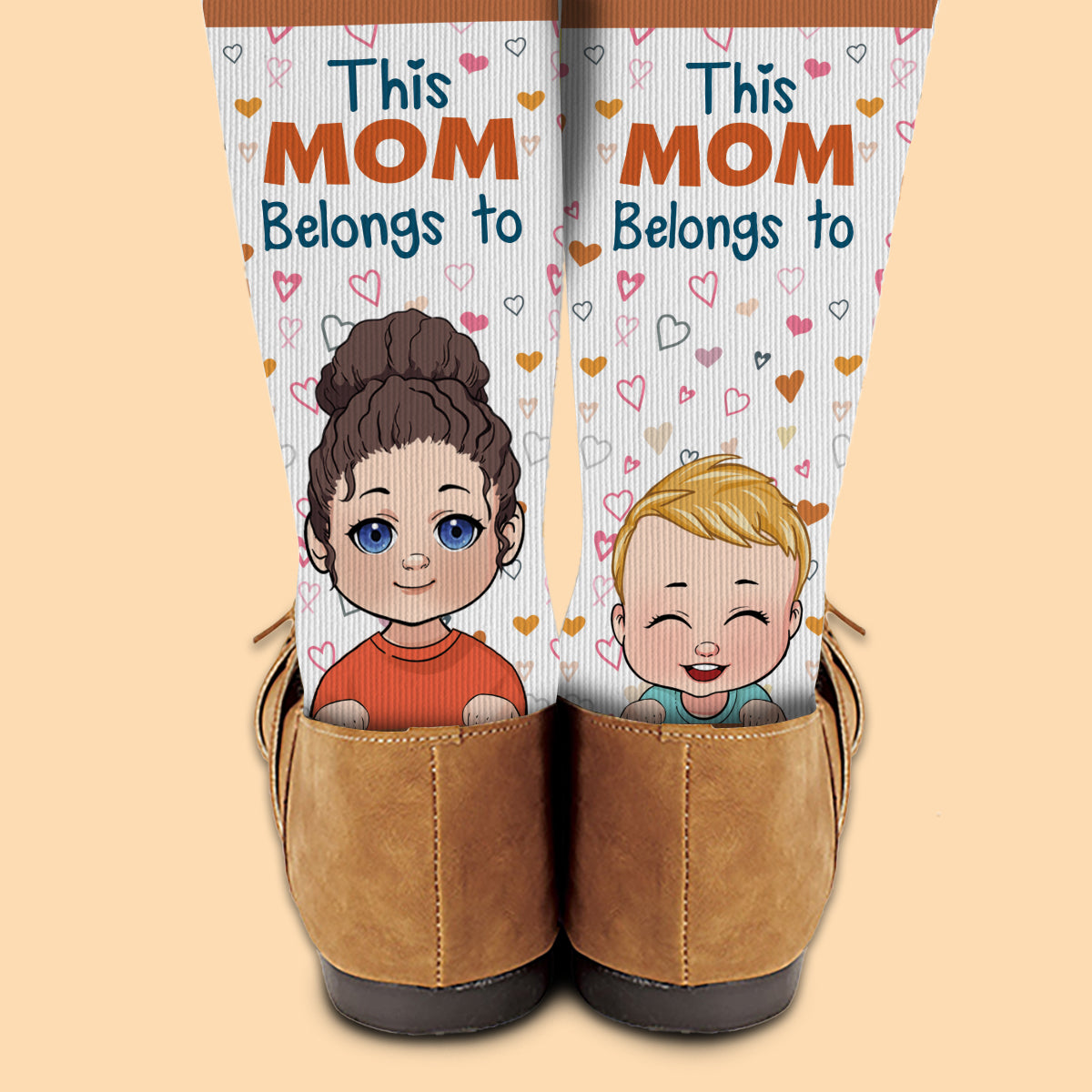 Diese Mama gehört zu – personalisierte Muttersocken