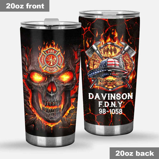 Feuerwehr-Totenkopf-Flagge - Personalisierter Becher