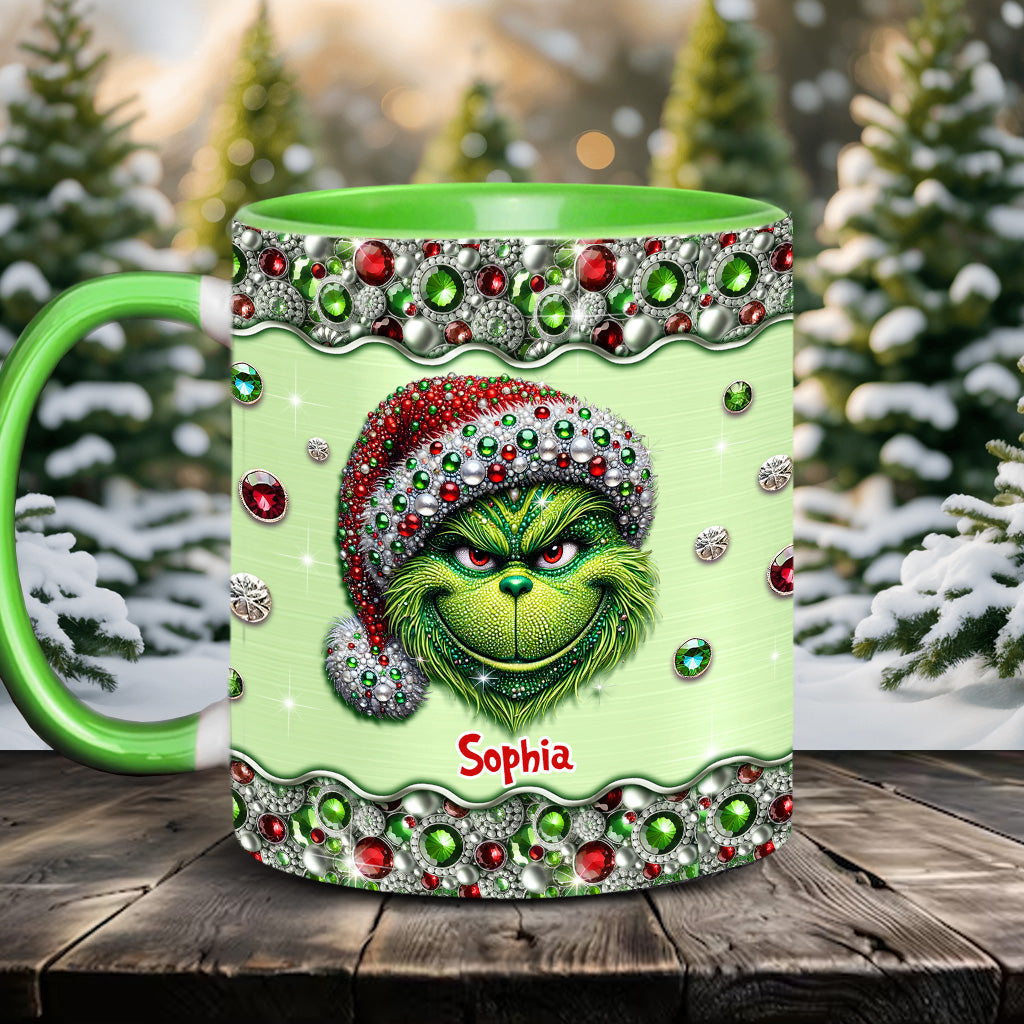 Sparkle Holiday - Personalized Stole Christmas Accent Mug