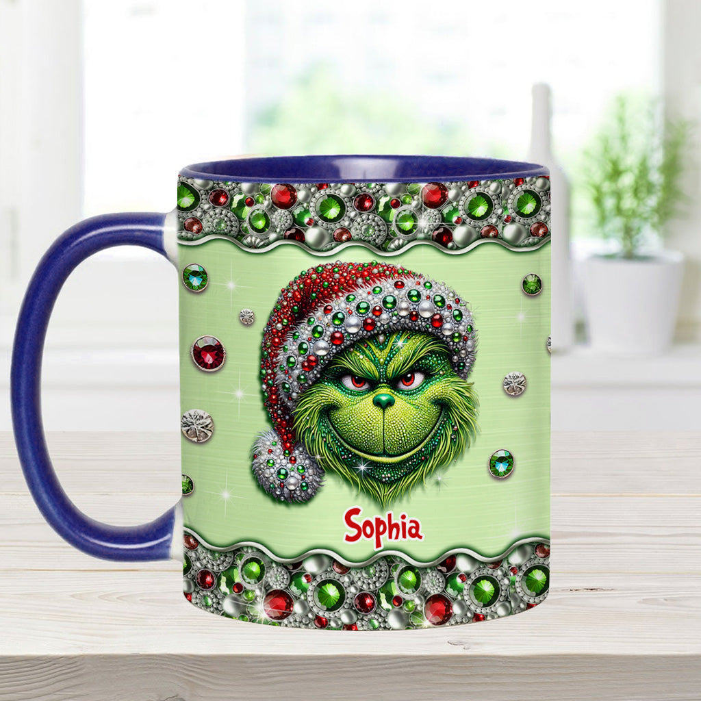 Sparkle Holiday - Personalized Stole Christmas Accent Mug