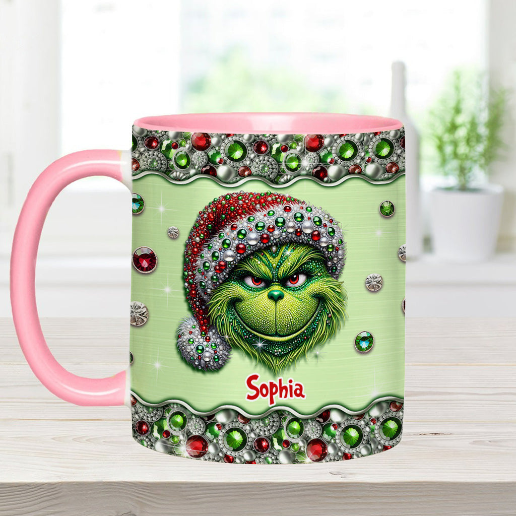 Sparkle Holiday - Personalized Stole Christmas Accent Mug
