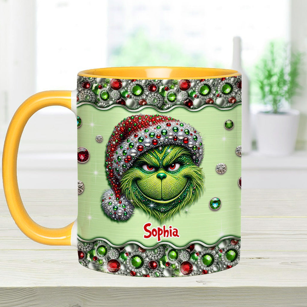 Sparkle Holiday - Personalized Stole Christmas Accent Mug