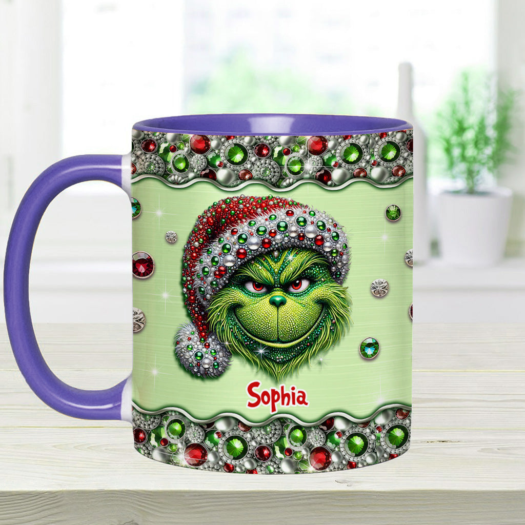 Sparkle Holiday - Personalized Stole Christmas Accent Mug