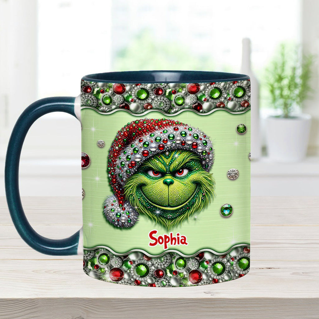 Sparkle Holiday - Personalized Stole Christmas Accent Mug