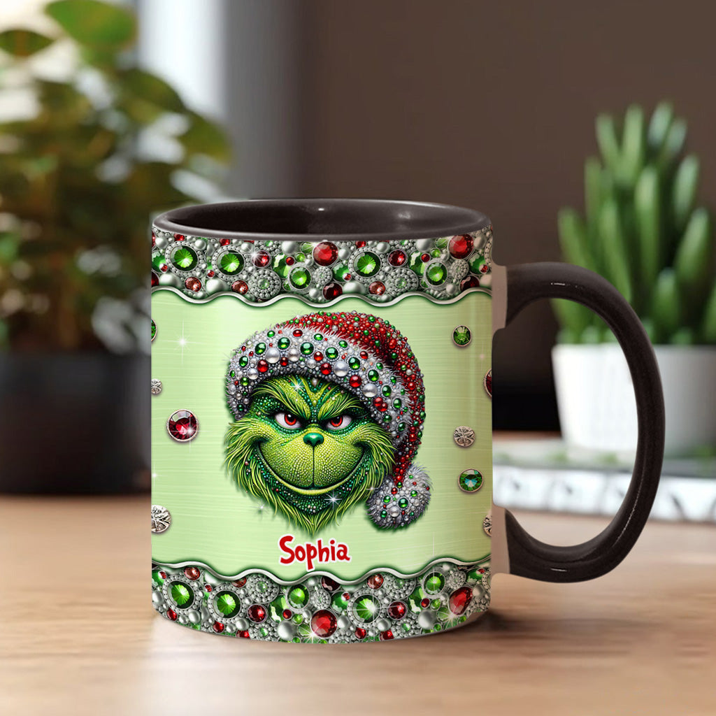 Sparkle Holiday - Personalized Stole Christmas Accent Mug