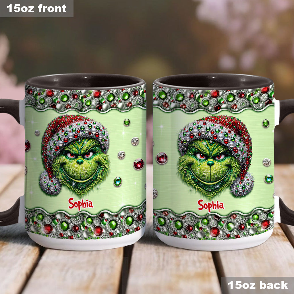 Sparkle Holiday - Personalized Stole Christmas Accent Mug