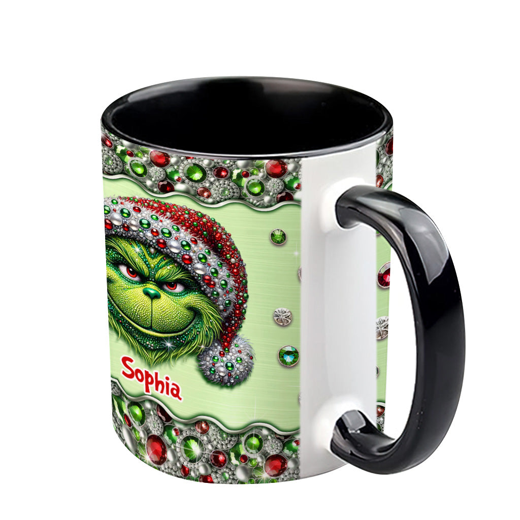 Sparkle Holiday - Personalized Stole Christmas Accent Mug