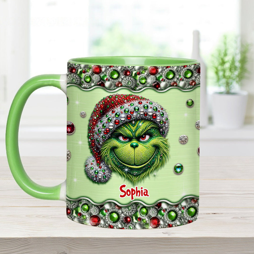 Sparkle Holiday - Personalized Stole Christmas Accent Mug