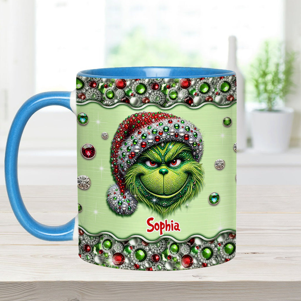 Sparkle Holiday - Personalized Stole Christmas Accent Mug