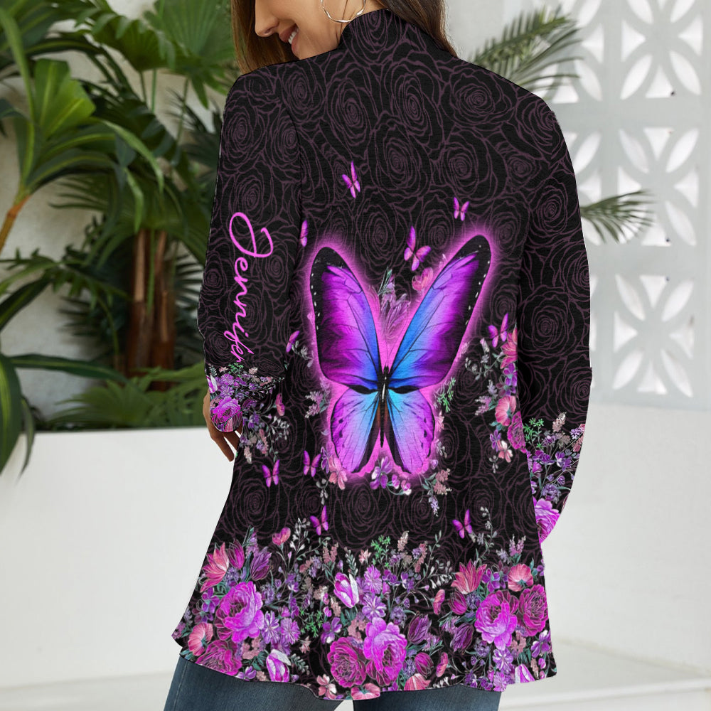 Schmetterlinge lieben – Personalisierter Schmetterlings-Cardigan