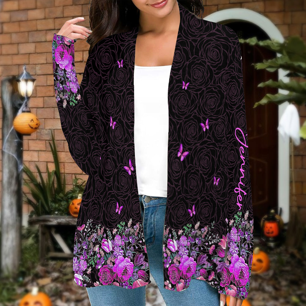 Schmetterlinge lieben – Personalisierter Schmetterlings-Cardigan