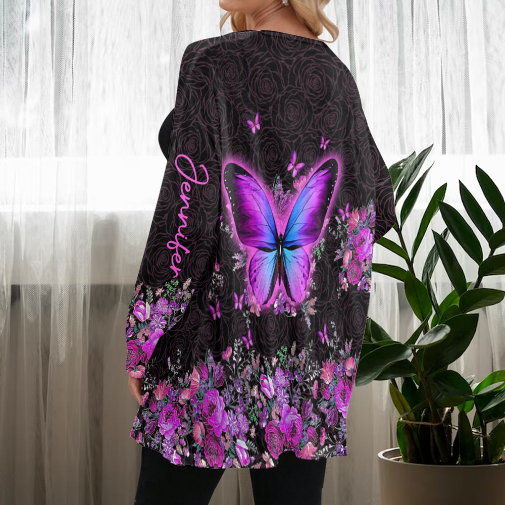 Schmetterlinge lieben – Personalisierter Schmetterlings-Cardigan