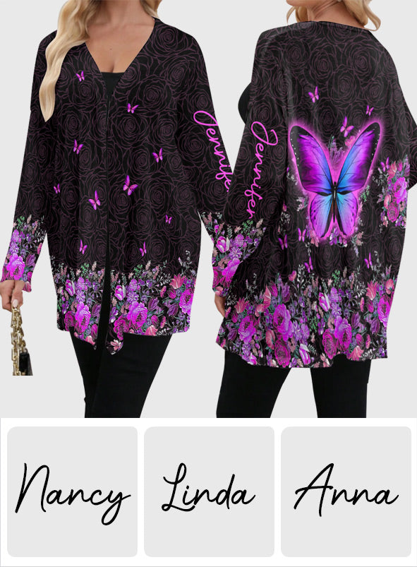 Schmetterlinge lieben – Personalisierter Schmetterlings-Cardigan