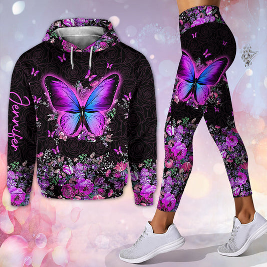 Wunderschöne Schmetterlinge – Personalisierter Schmetterlings-Hoodie und Leggings