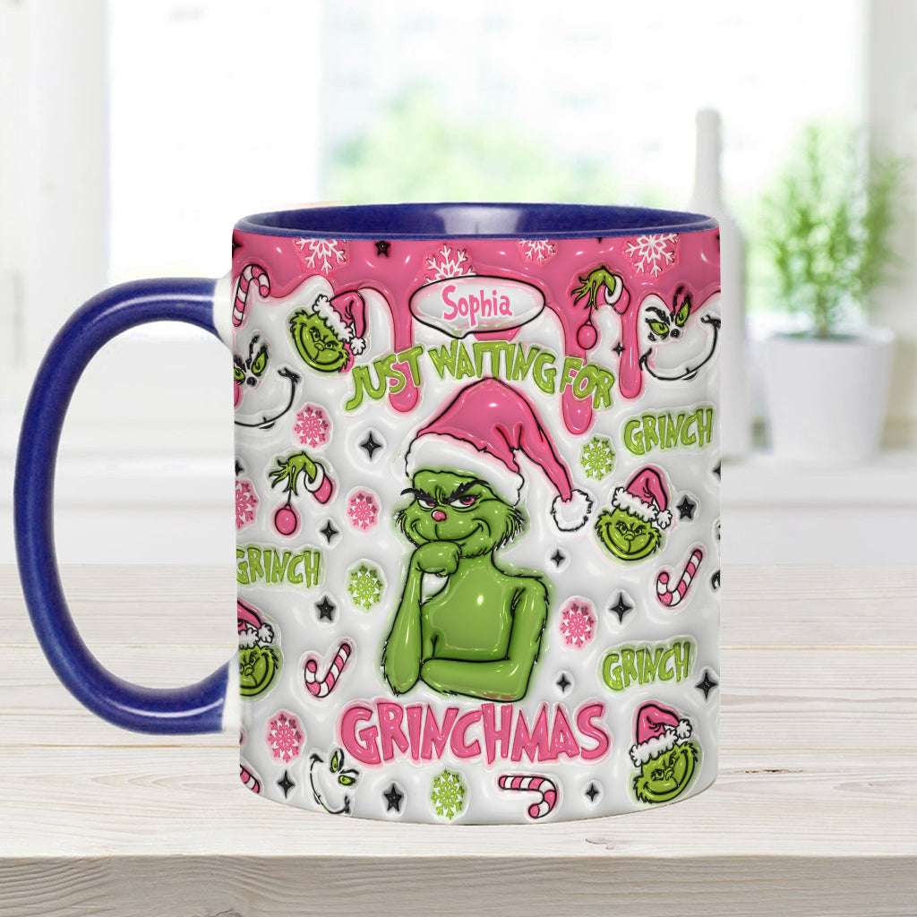 Waiting For Christmas - Personalized Stole Christmas Accent Mug