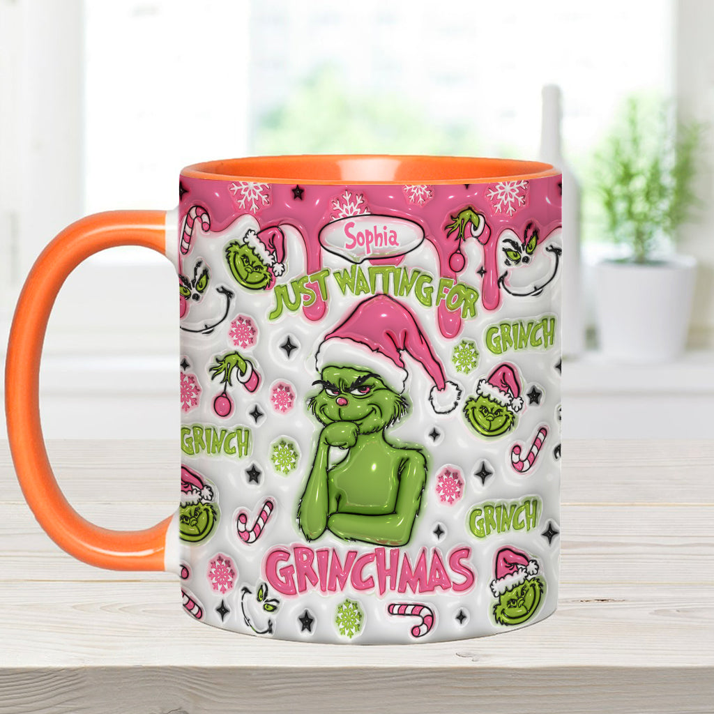 Waiting For Christmas - Personalized Stole Christmas Accent Mug