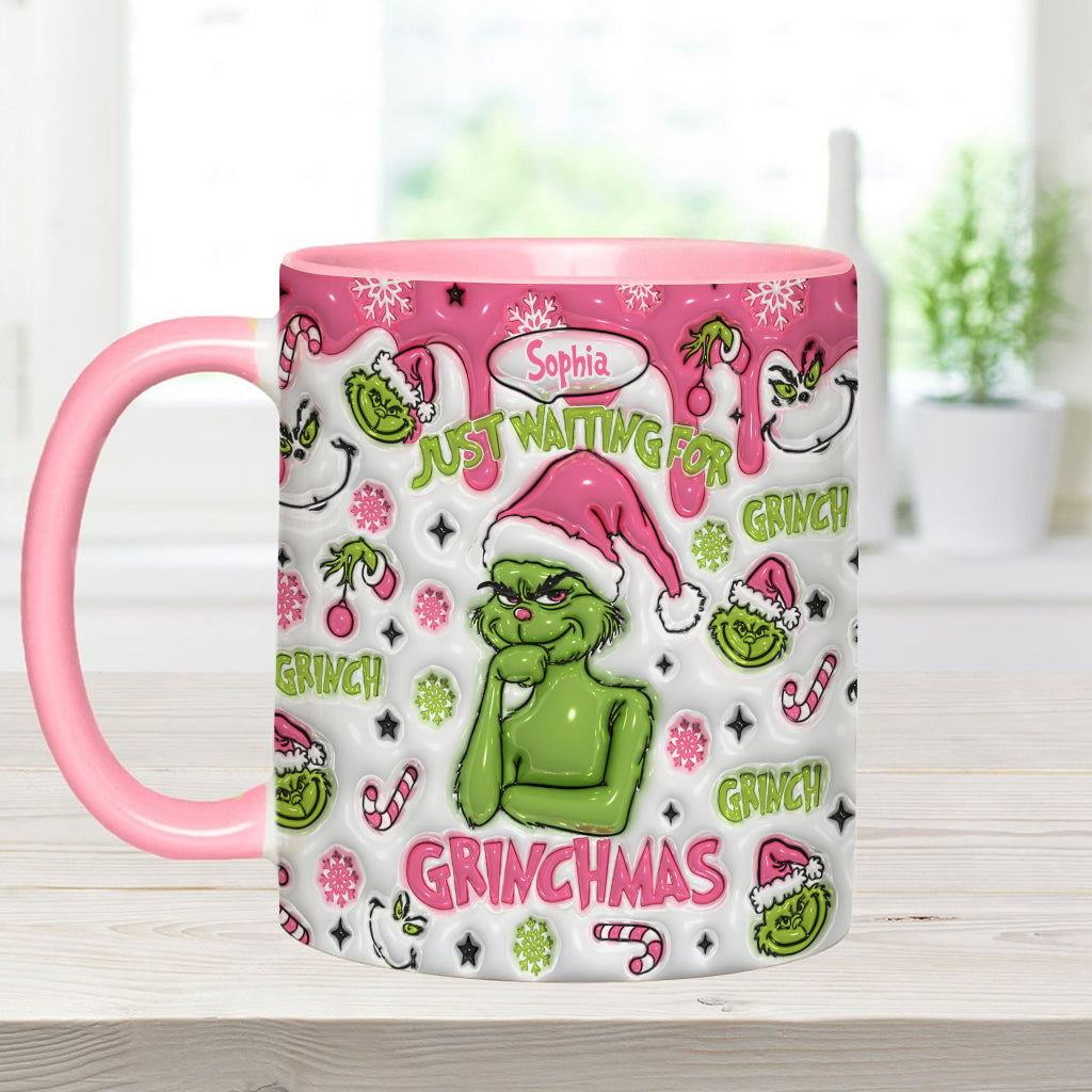 Waiting For Christmas - Personalized Stole Christmas Accent Mug