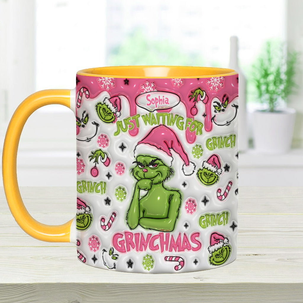 Waiting For Christmas - Personalized Stole Christmas Accent Mug