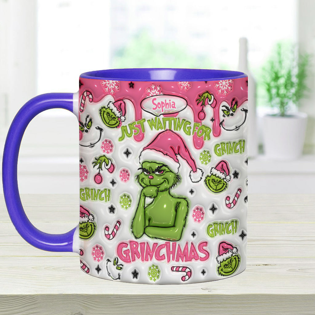 Waiting For Christmas - Personalized Stole Christmas Accent Mug