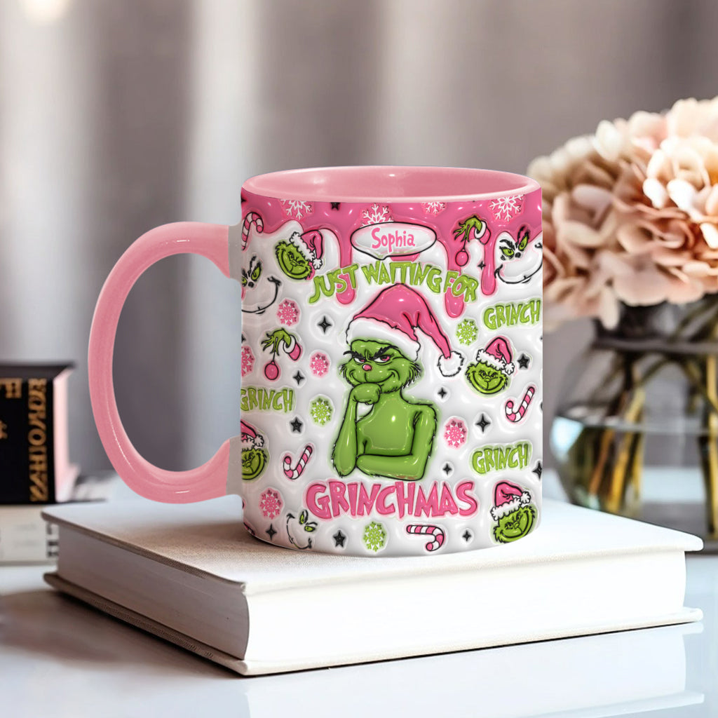 Waiting For Christmas - Personalized Stole Christmas Accent Mug