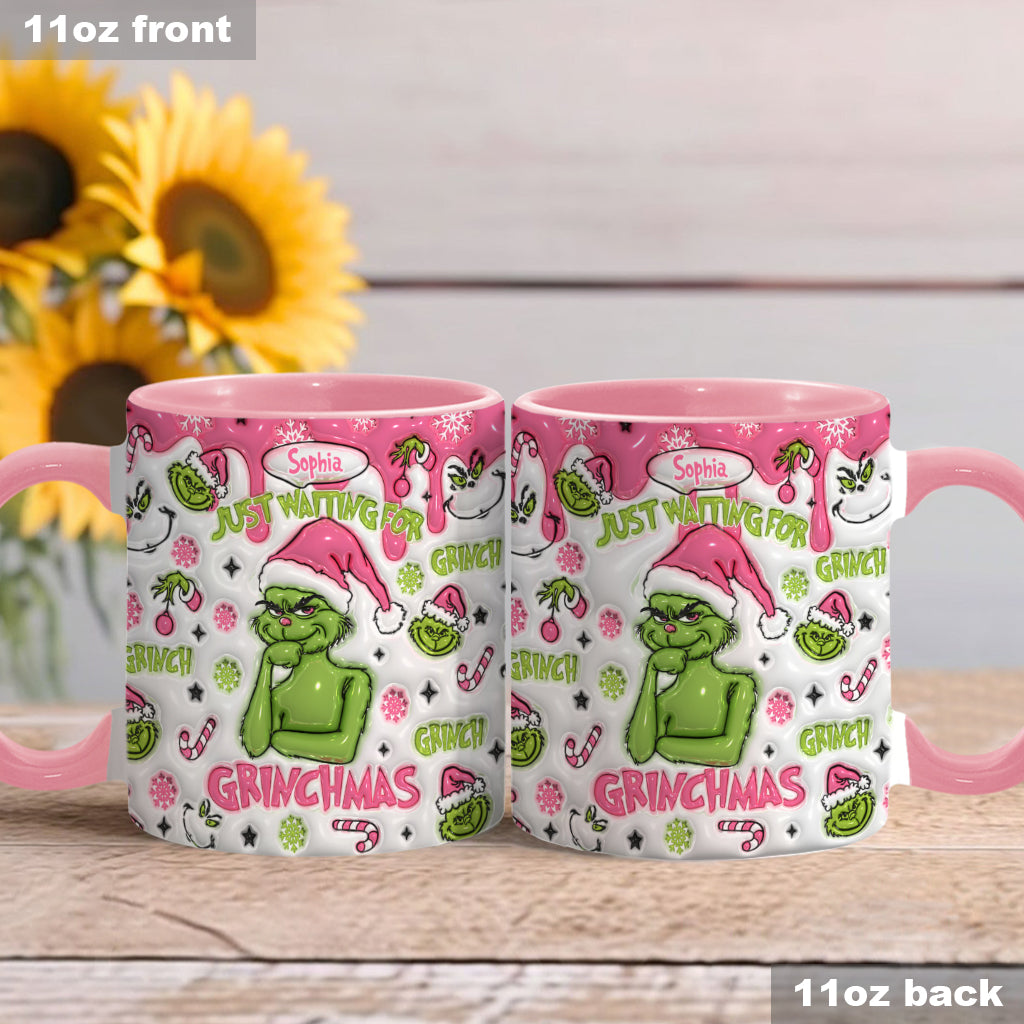 Waiting For Christmas - Personalized Stole Christmas Accent Mug