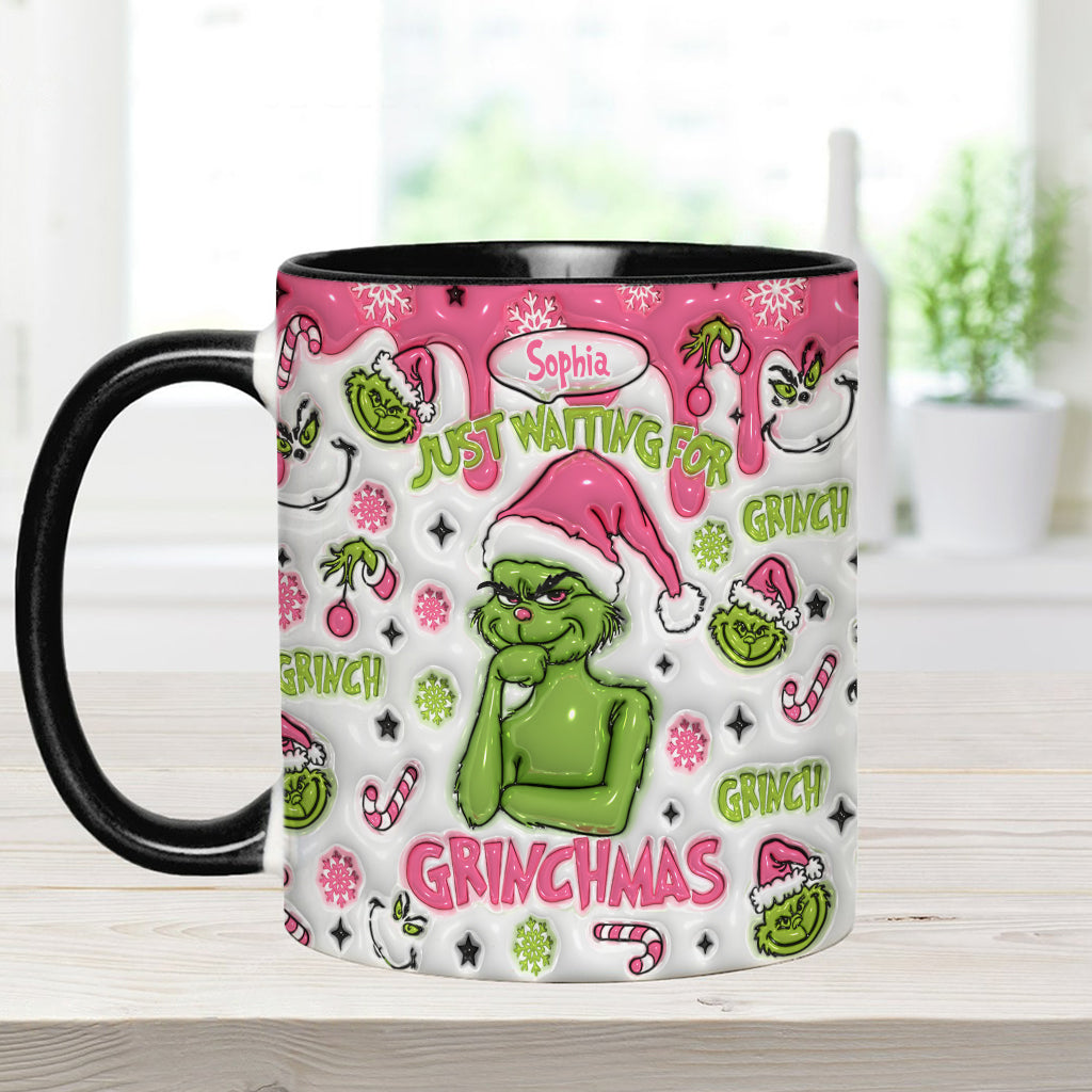 Waiting For Christmas - Personalized Stole Christmas Accent Mug