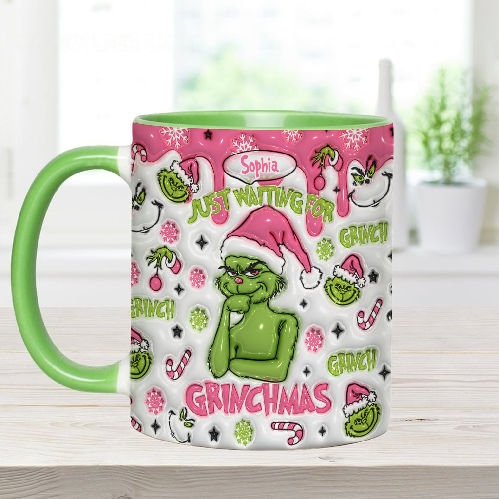 Waiting For Christmas - Personalized Stole Christmas Accent Mug