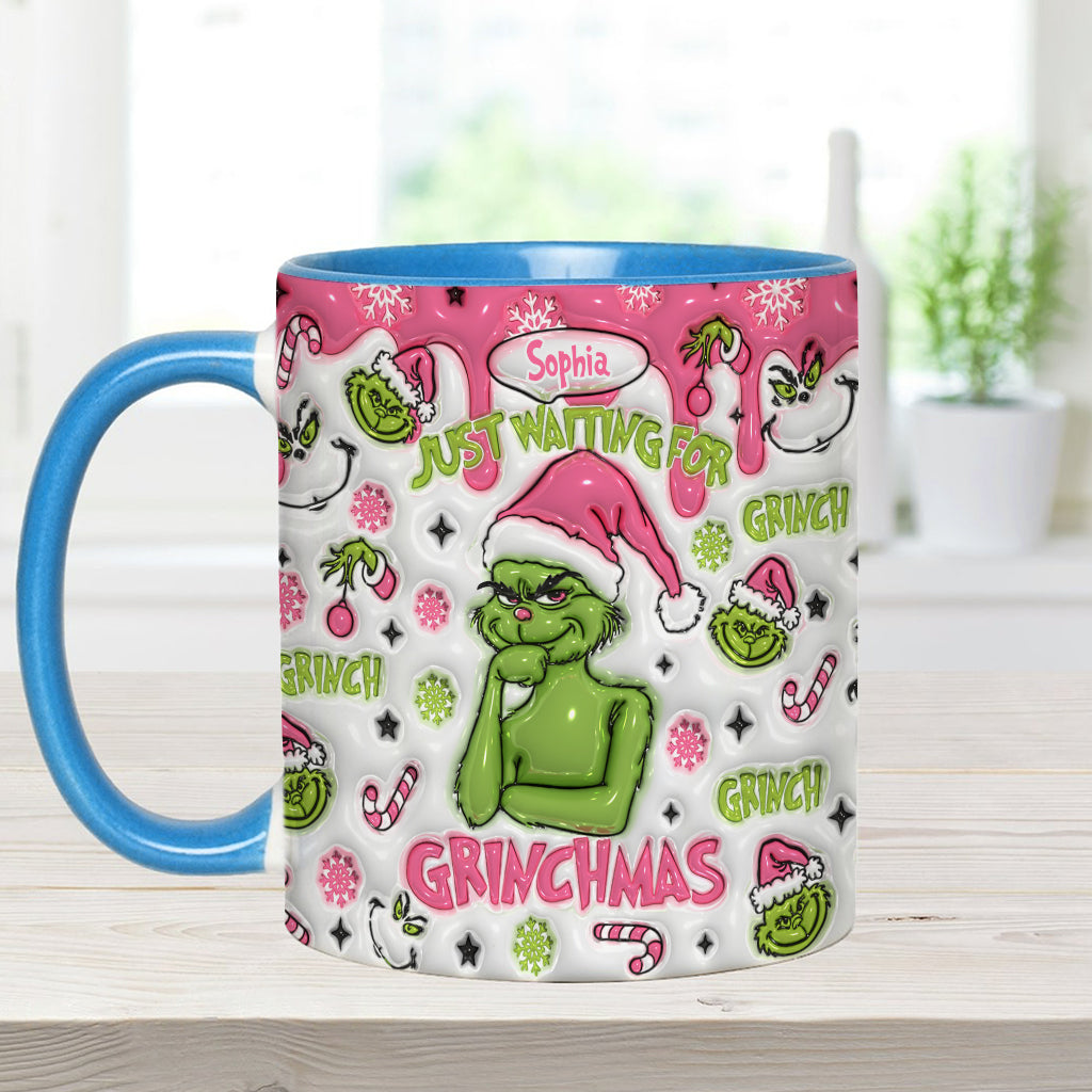 Waiting For Christmas - Personalized Stole Christmas Accent Mug