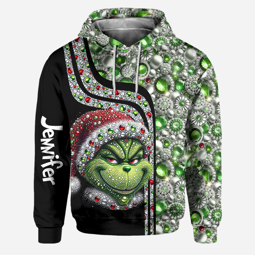 Fröhliche Grinchmas – Personalisierter Stola-Weihnachtshoodie und Leggings