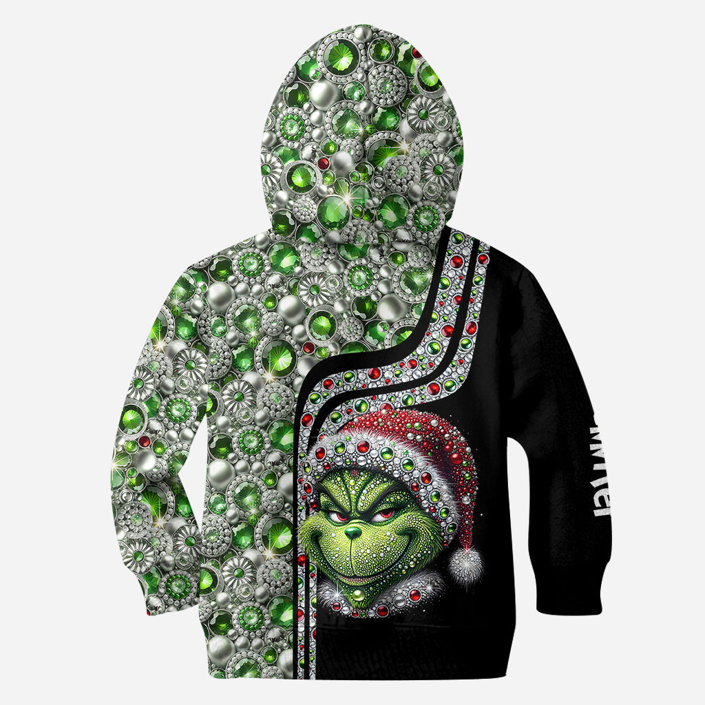 Fröhliche Grinchmas – Personalisierter Stola-Weihnachtshoodie und Leggings