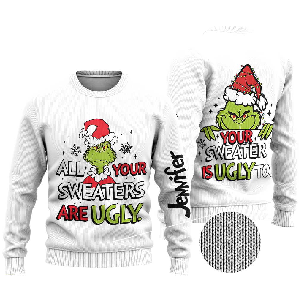 All Sweaters Are Ugly Shirt - Personalized Stole Christmas Ugly Sweater